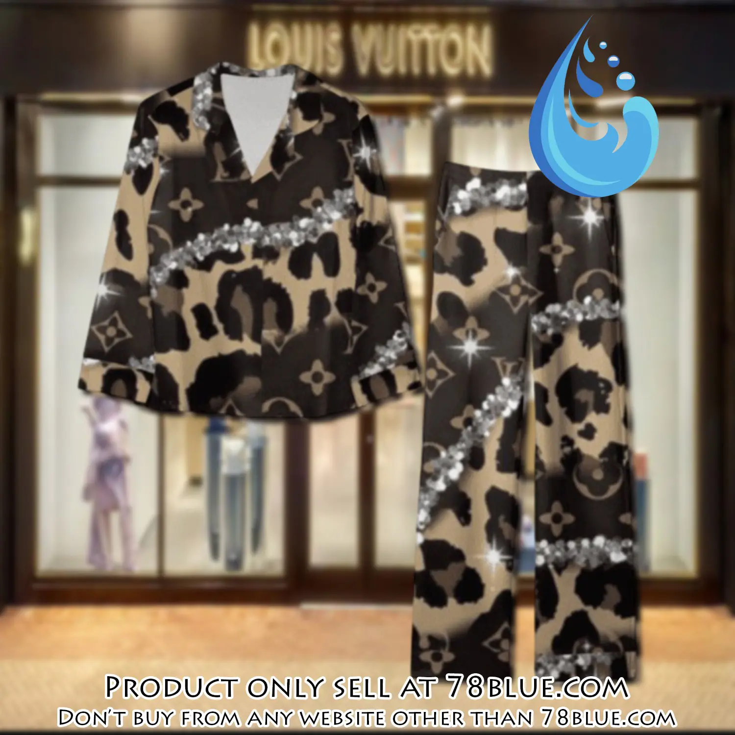Trending luxury lv satin pajama set pjs1087 78b2017769